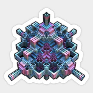 Geometric Three-Dimensional Fractal Rendering (Mandelbulb 3D) Sticker